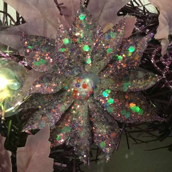 New Handcrafted Purple whimsical wreath 17 inches - Picture 6 of 6